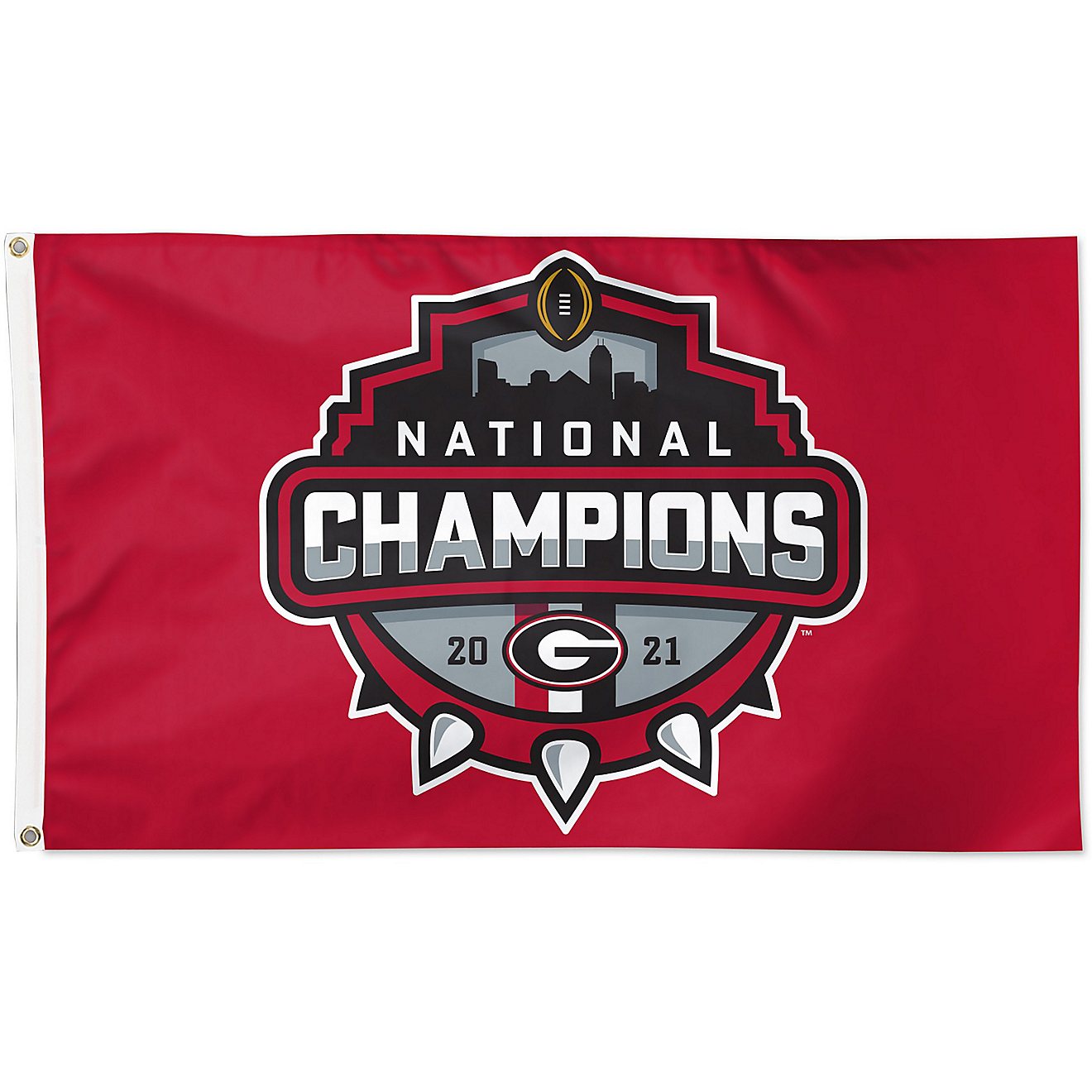 WinCraft University of Georgia 2021 NCAA CFP Champs 3 in x 5 in Flag                                                             - view number 1