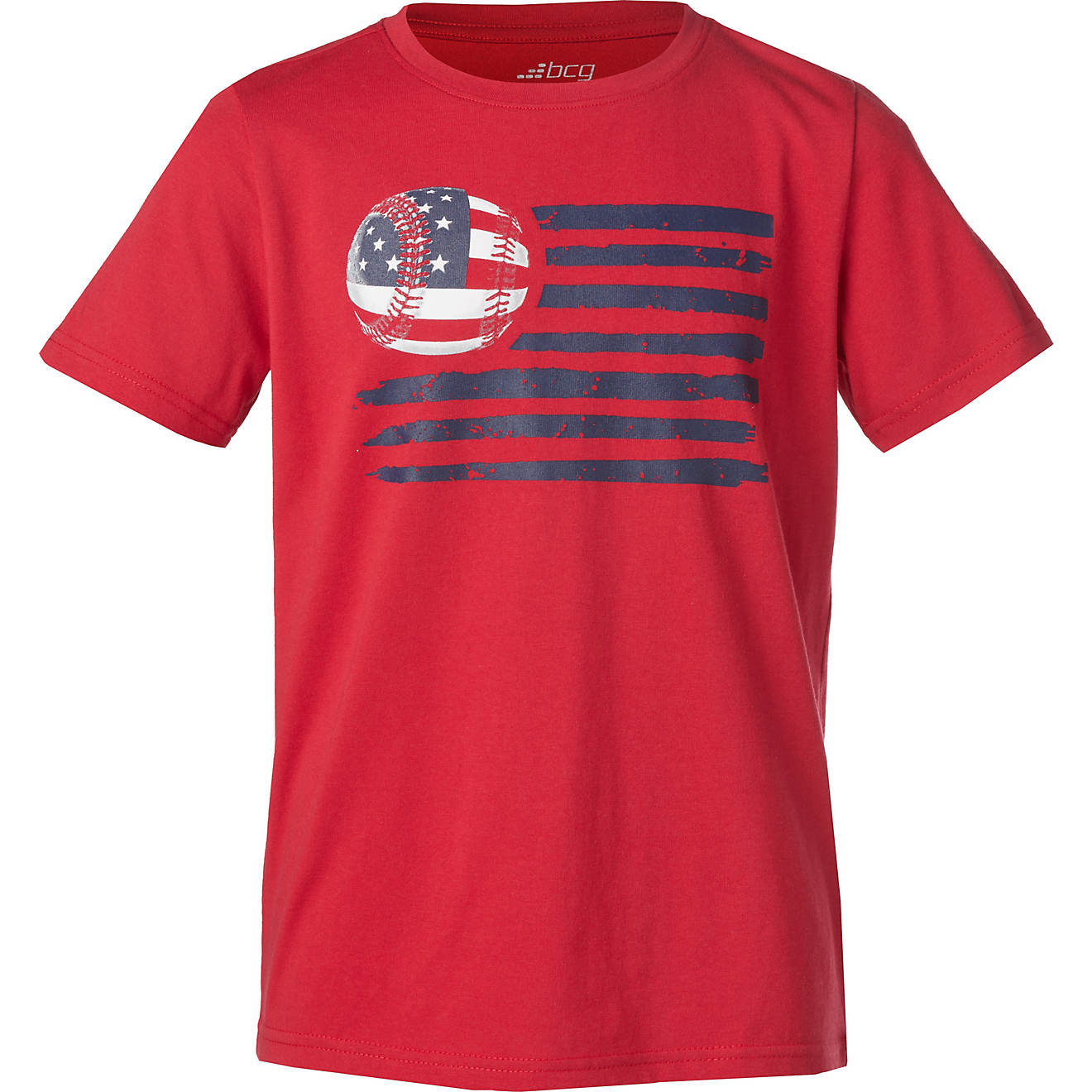 BCG Boys' Americana Baseball Flag Graphic Short Sleeve T-shirt                                                                   - view number 1