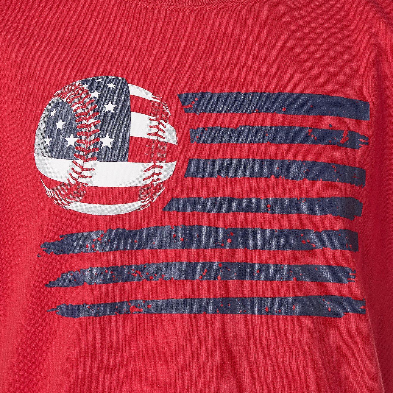 BCG Boys' Americana Baseball Flag Graphic Short Sleeve T-shirt                                                                   - view number 3