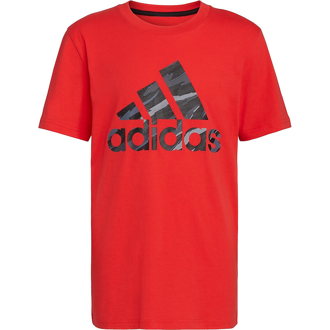 adidas Boys’ Husky Tiger Camo Badge of Sport T-shirt                                                                           - view number 1
