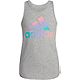 adidas Girls' Lapped Heather Graphic Tank Top                                                                                    - view number 1 image