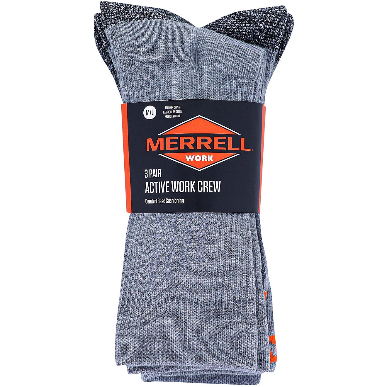 Merrell Adults' Active Work Crew Socks 3-Pack                                                                                    - view number 2