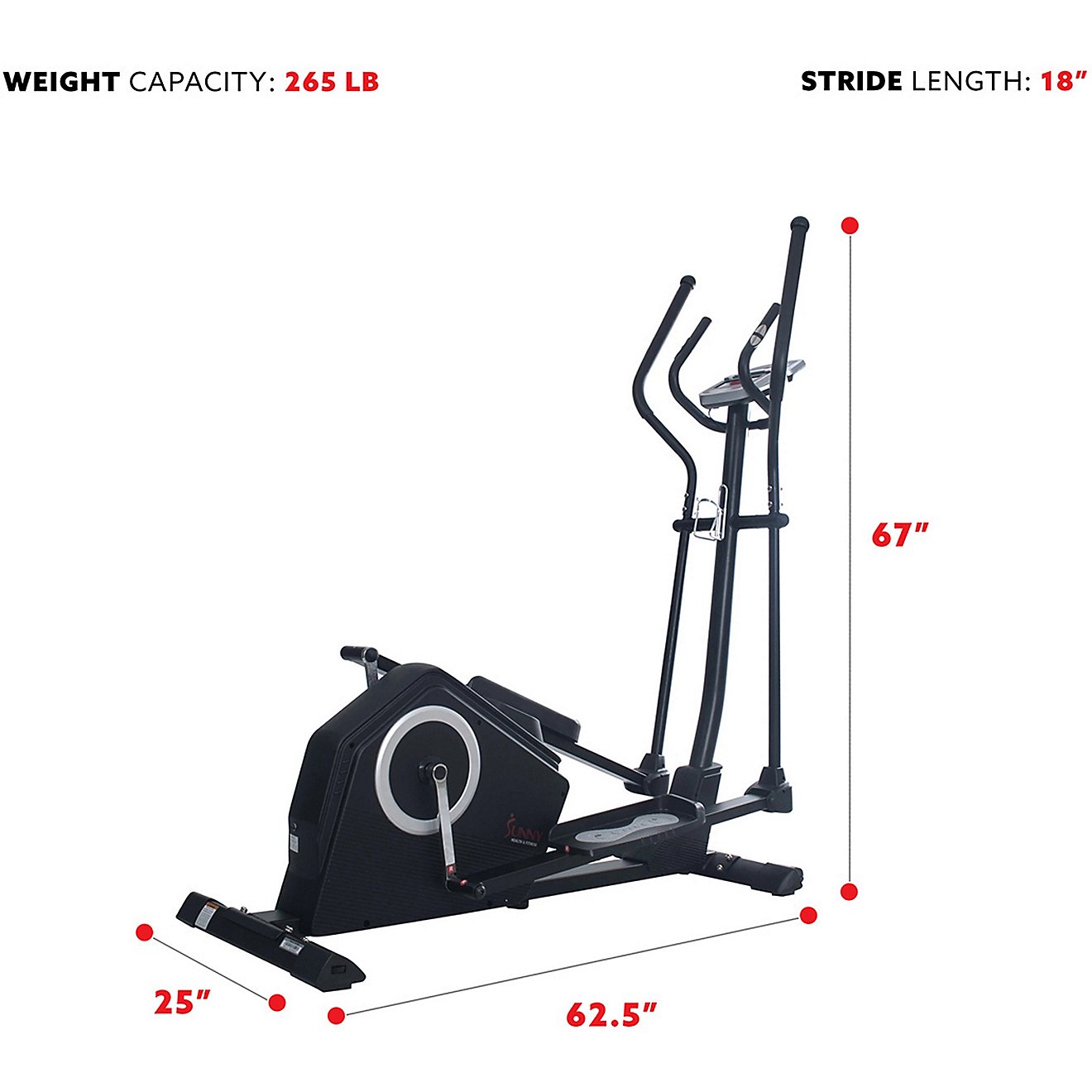 Sunny Health & Fitness Portable Stand Up Elliptical Trainer                                                                      - view number 6