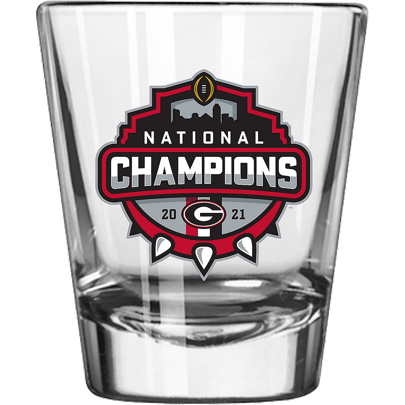 Logo University of Georgia 2021 NCAA CFP Champs 2 oz Shot Glass                                                                  - view number 1