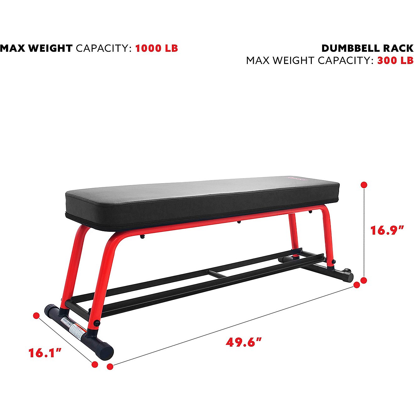 Sunny Health & Fitness Power Zone Flat Bench                                                                                     - view number 7