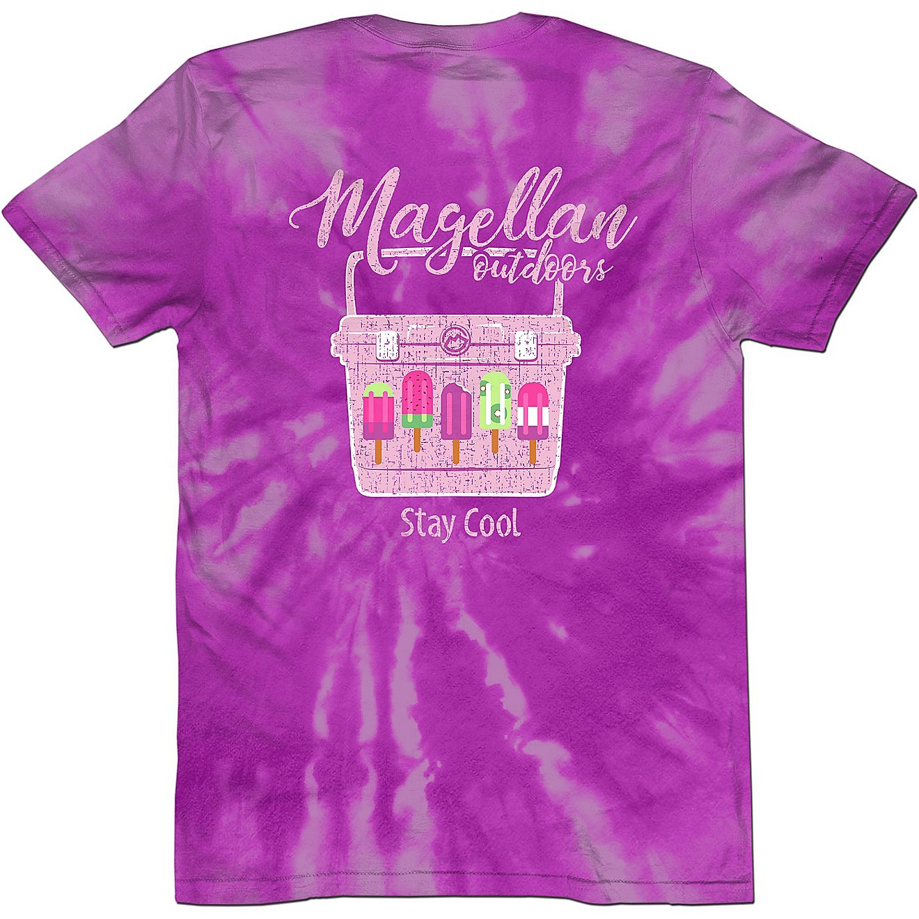 Magellan Outdoors Girls' Popsicle Cooler Tie Dye Graphic Short Sleeve T-shirt                                                    - view number 1