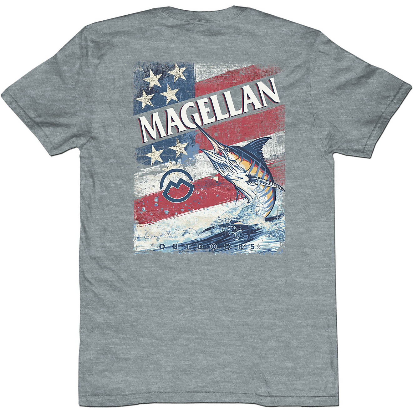 Magellan Outdoors Men’s Marlin USA Flag Short Sleeve T-shirt                                                                   - view number 1