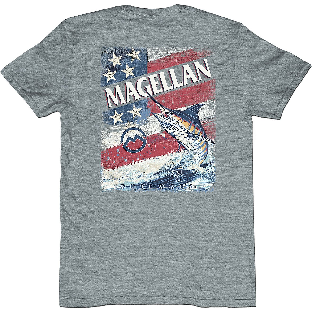 Magellan Outdoors Men’s Marlin USA Flag Short Sleeve T-shirt                                                                   - view number 1