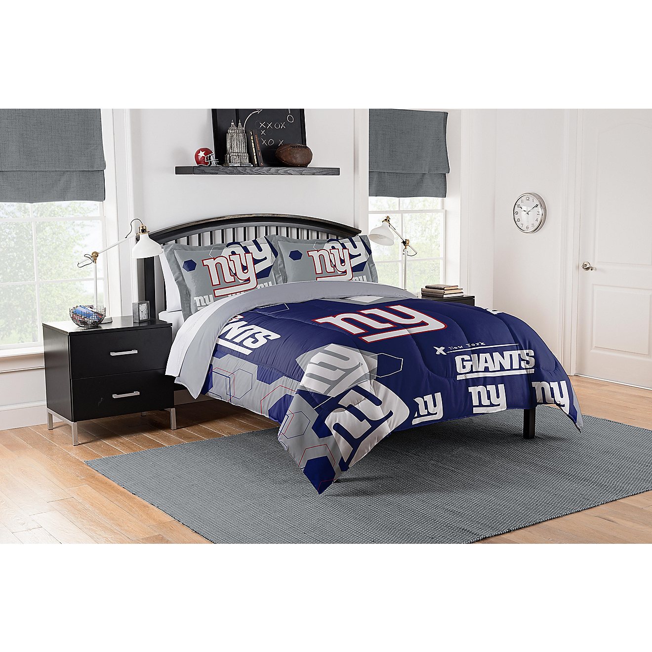 Northwest New York Giants Hexagon Full/Queen Comforter Set                                                                       - view number 1