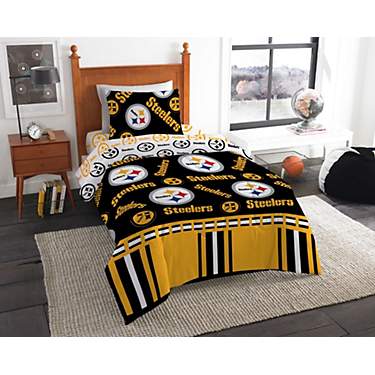 The Northwest Company Pittsburgh Steelers Rotary Twin Bed in a Bag Set                                                          