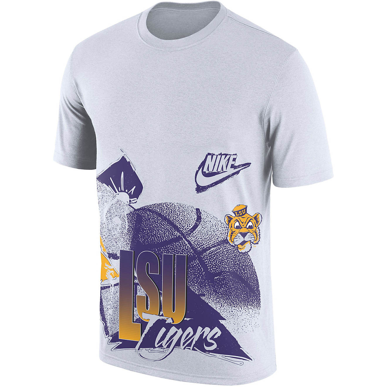Nike Men's Louisiana State University MX90s Hoop Short Sleeve T-shirt                                                            - view number 1