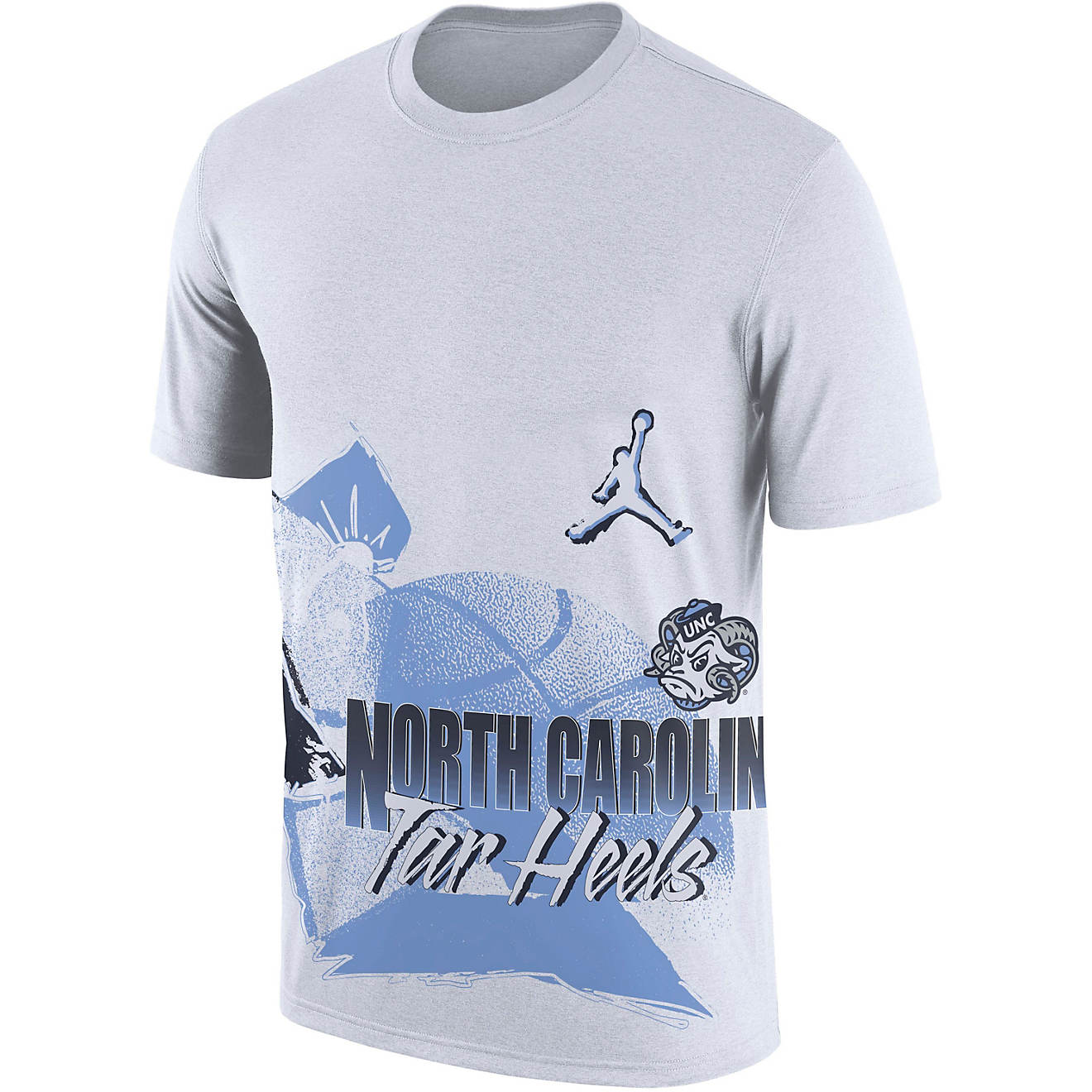 Nike Men's University of North Carolina MX90s Hoop Short Sleeve T-shirt                                                          - view number 1