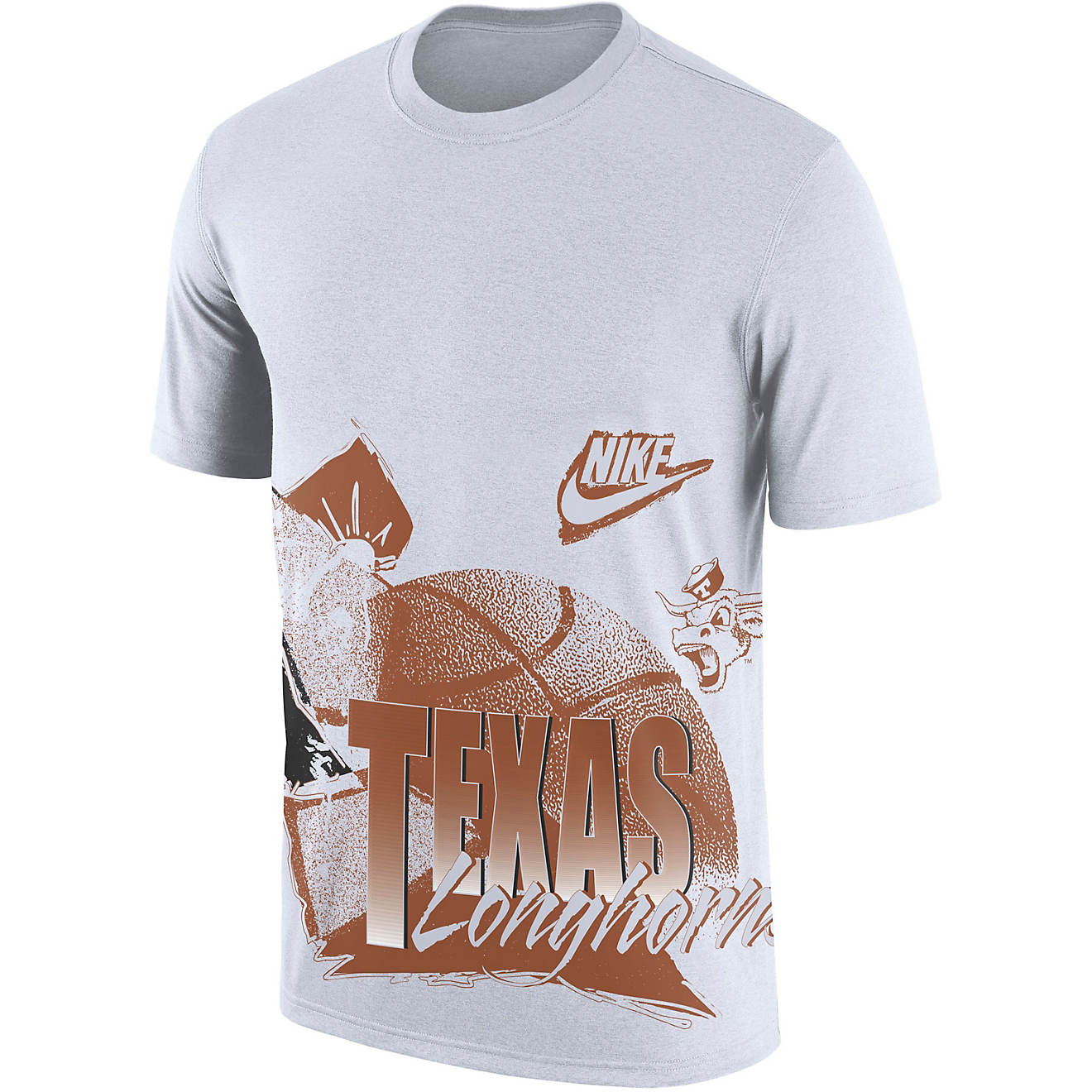 Nike Men's University of Texas MX90s Hoop Short Sleeve T-shirt                                                                   - view number 1