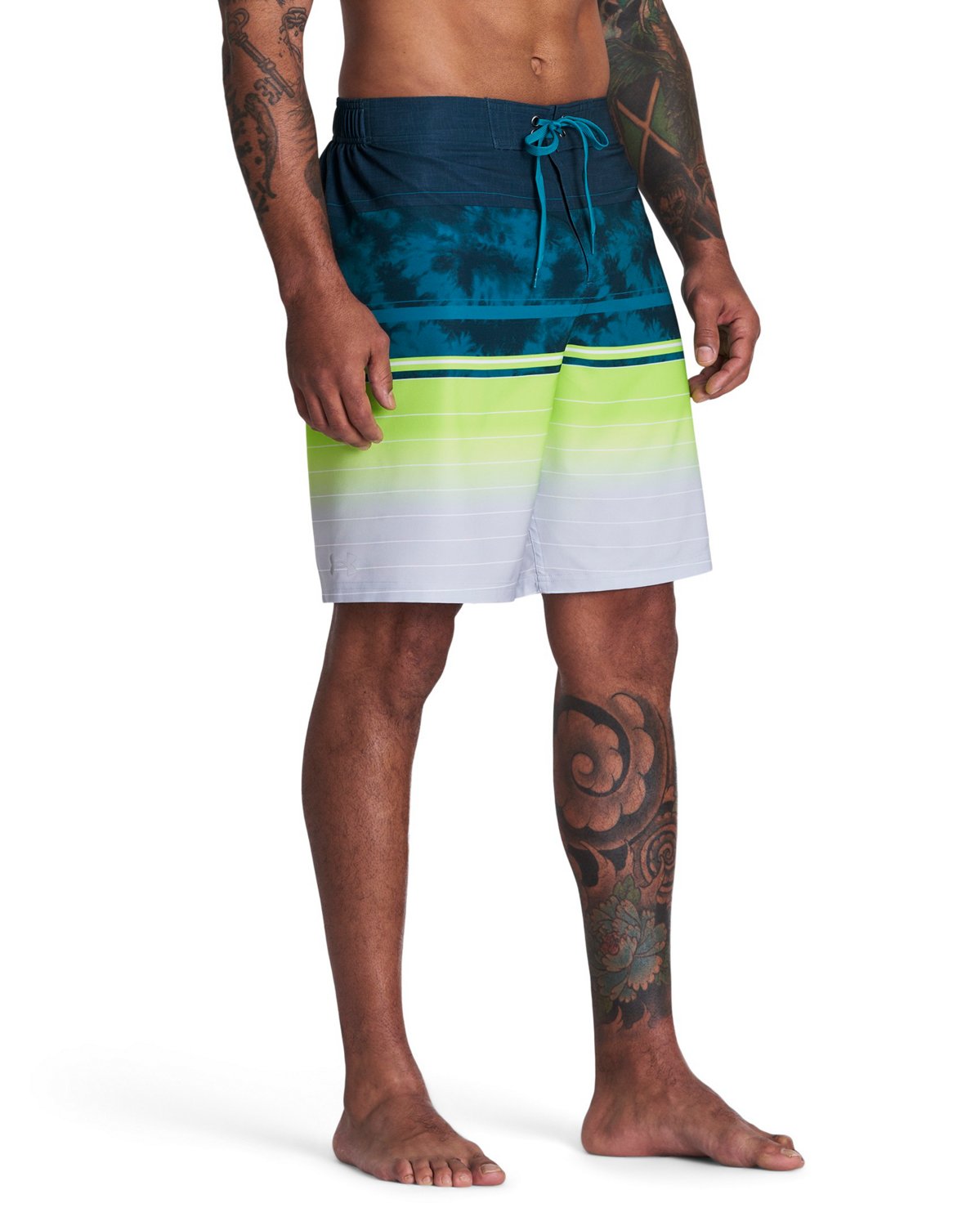 Under Armour Men's Gradient TieDye Stripe Board Shorts 9 in Academy