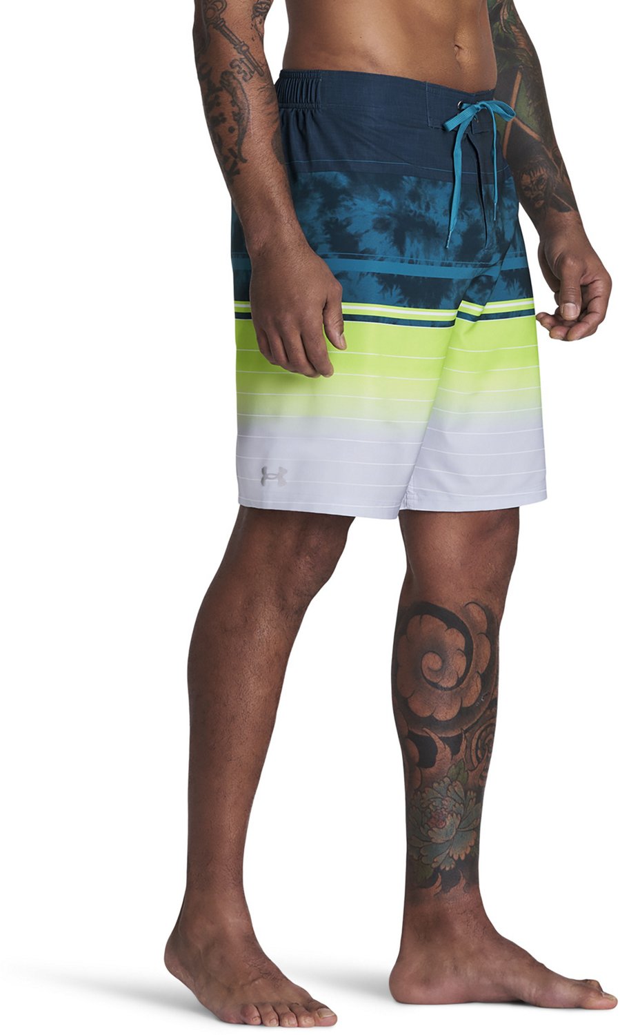 Under Armour Men's Gradient TieDye Stripe Board Shorts 9 in Academy