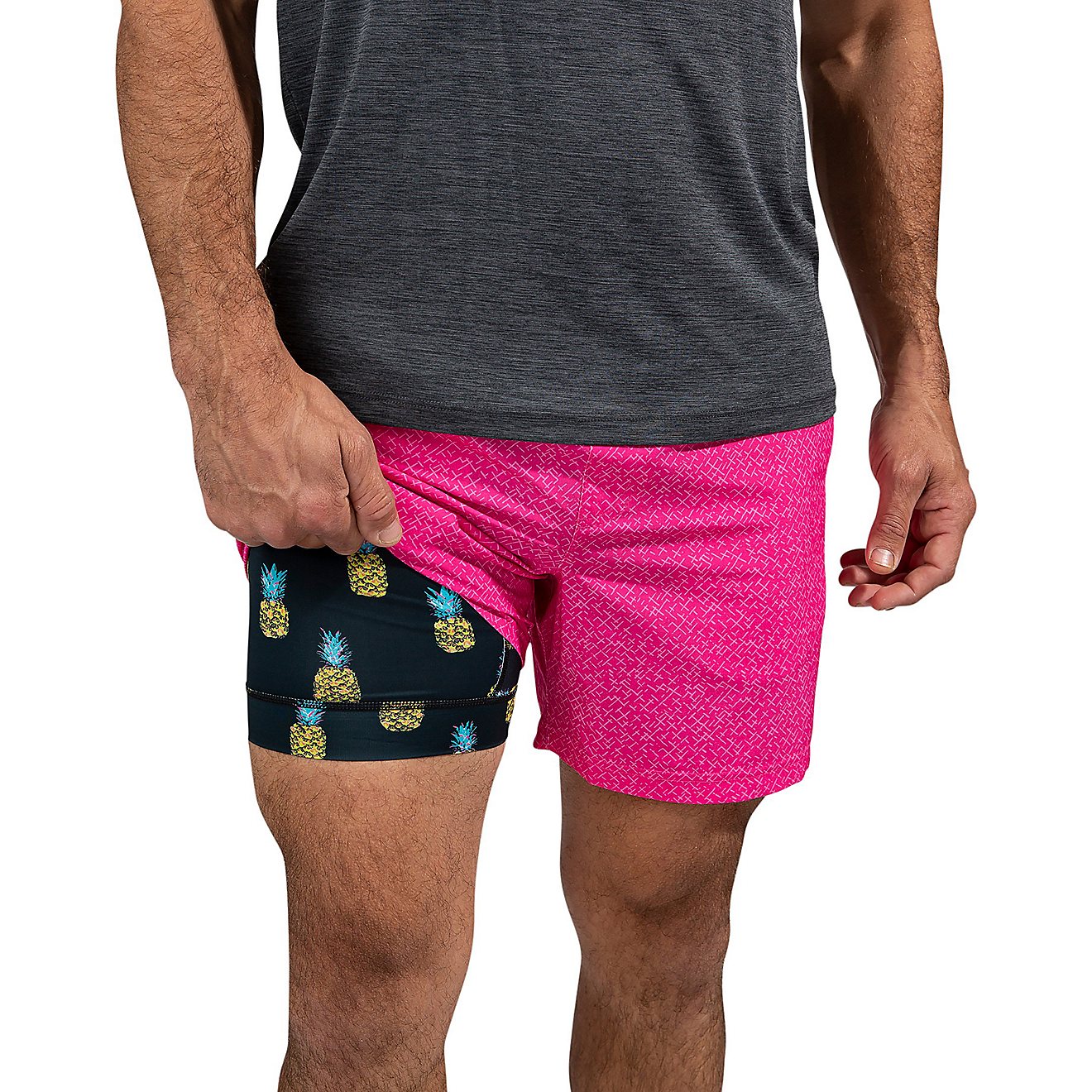 Chubbies Men's Hawaiian Punches Compression Lined Sport Shorts 5.5 in                                                            - view number 1
