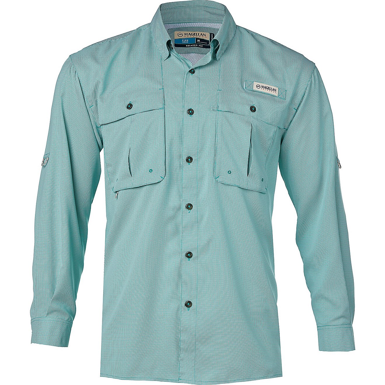 Magellan Outdoors Men's Fishing Shirt Short Sleeve Button-Down Fish Gear Top 