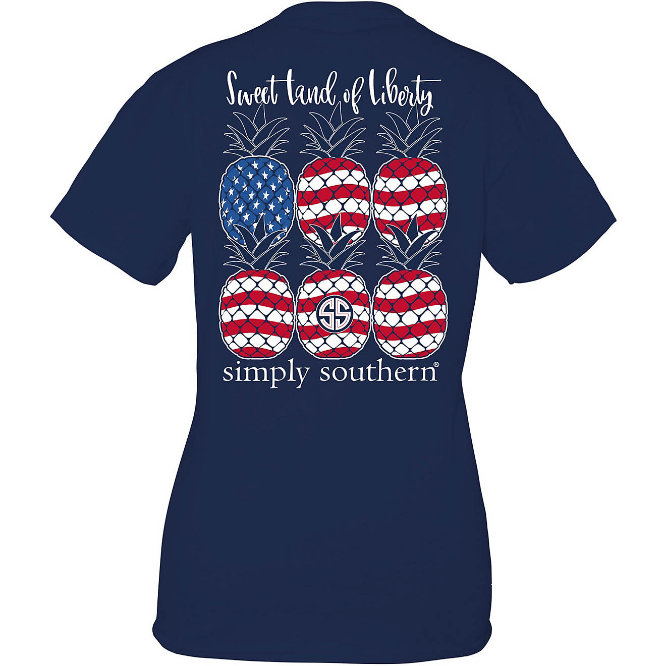 Simply Southern Women's Pine Flag Graphic T-shirt                                                                                - view number 1