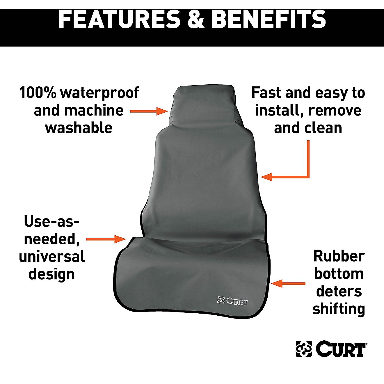 CURT 18502 Seat Defender Bucket Seat Cover                                                                                       - view number 3