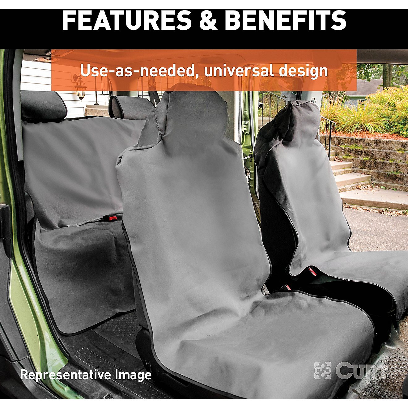 CURT 18502 Seat Defender Bucket Seat Cover                                                                                       - view number 4