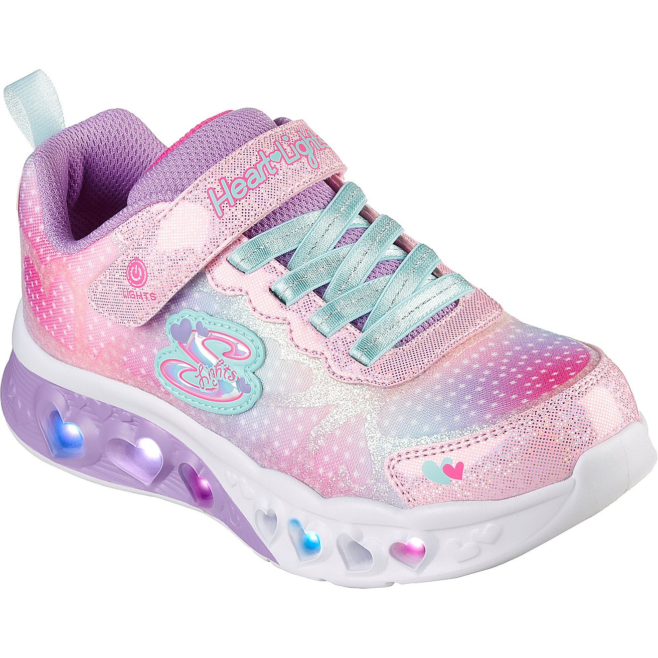 SKECHERS Girls' Flutter Heart Lights Simply Love Shoes                                                                           - view number 1