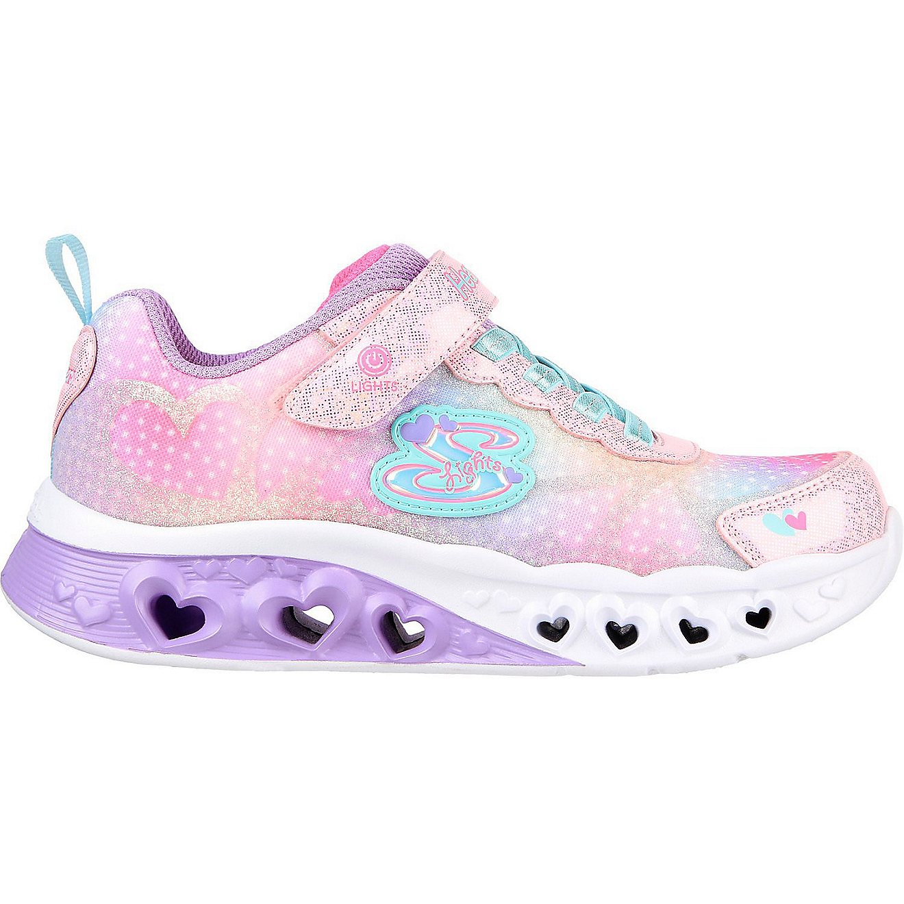 SKECHERS Girls' Flutter Heart Lights Simply Love Shoes                                                                           - view number 2