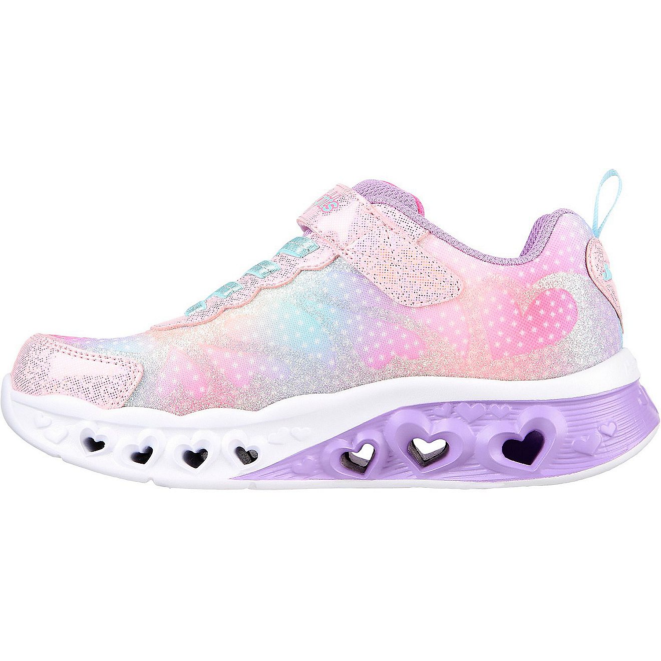 SKECHERS Girls' Flutter Heart Lights Simply Love Shoes                                                                           - view number 3