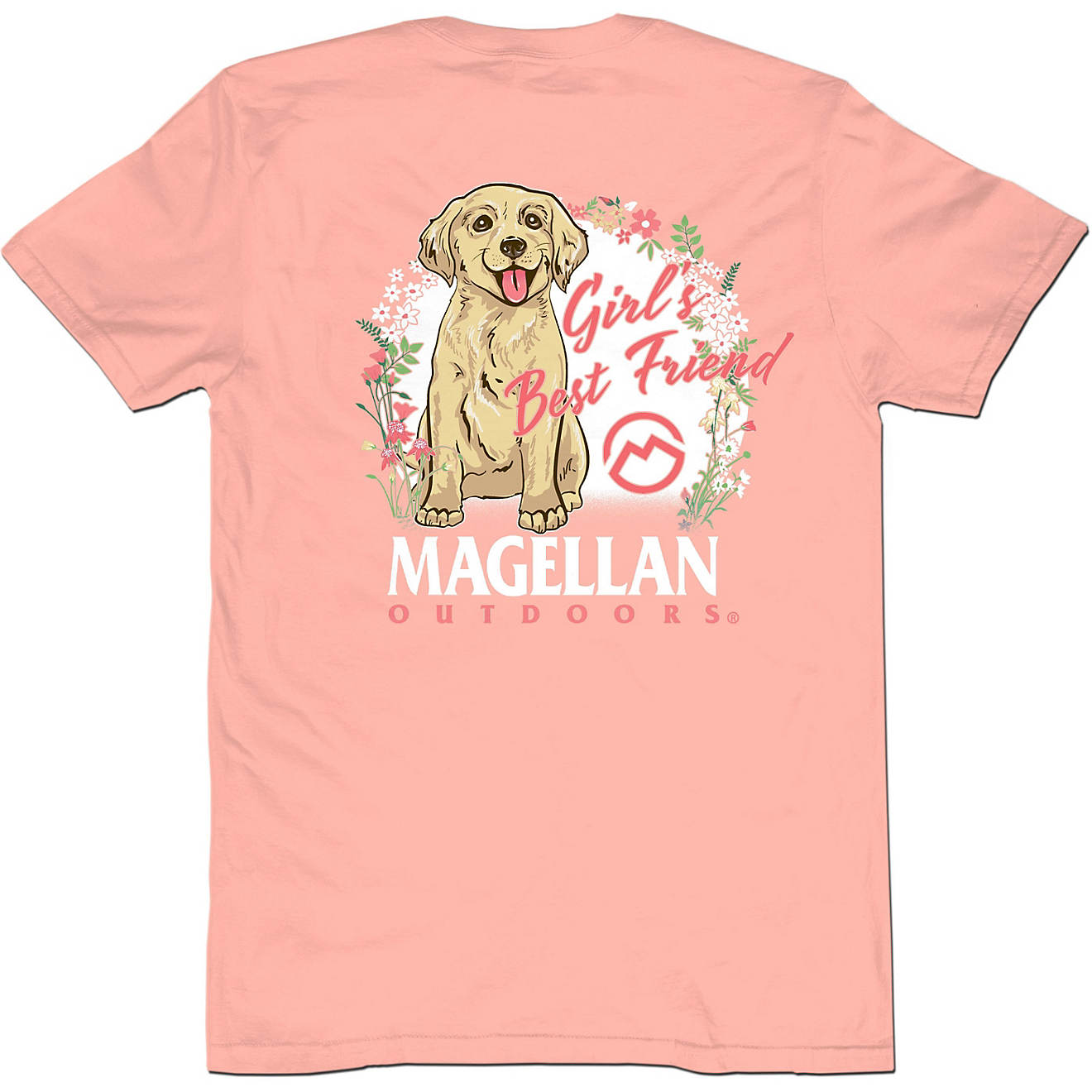 Magellan Outdoors Girls' Golden Lab Puppy Graphic Short Sleeve T-shirt                                                           - view number 1