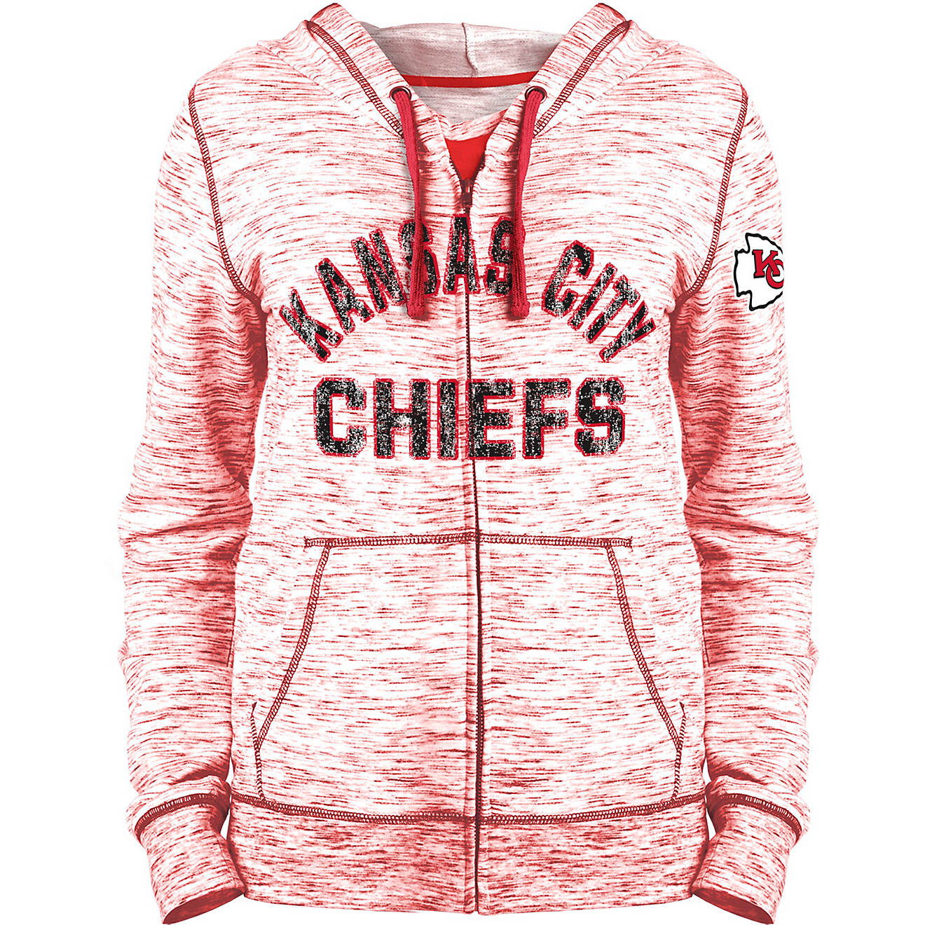 New Era Women's Kansas City Chiefs Space Dye French Terry Fleece Jacket                                                          - view number 1