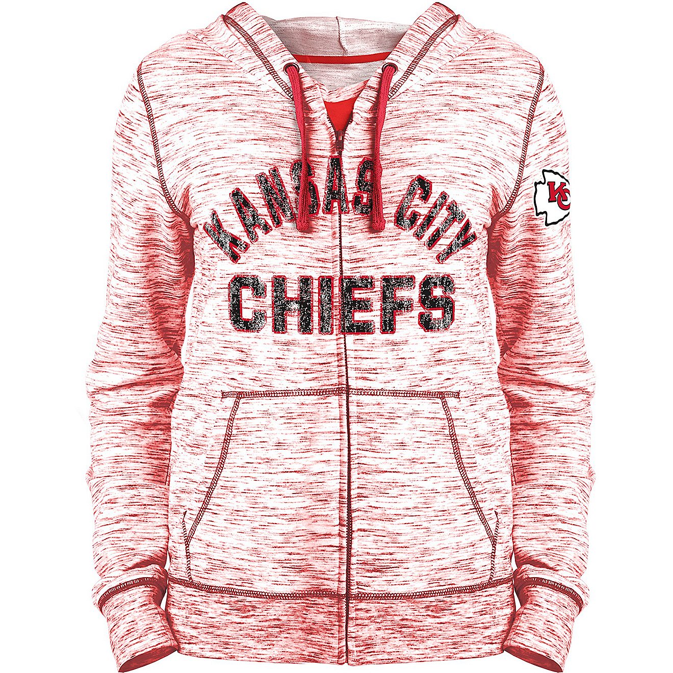 New Era Women's Kansas City Chiefs Space Dye French Terry Fleece Jacket                                                          - view number 1