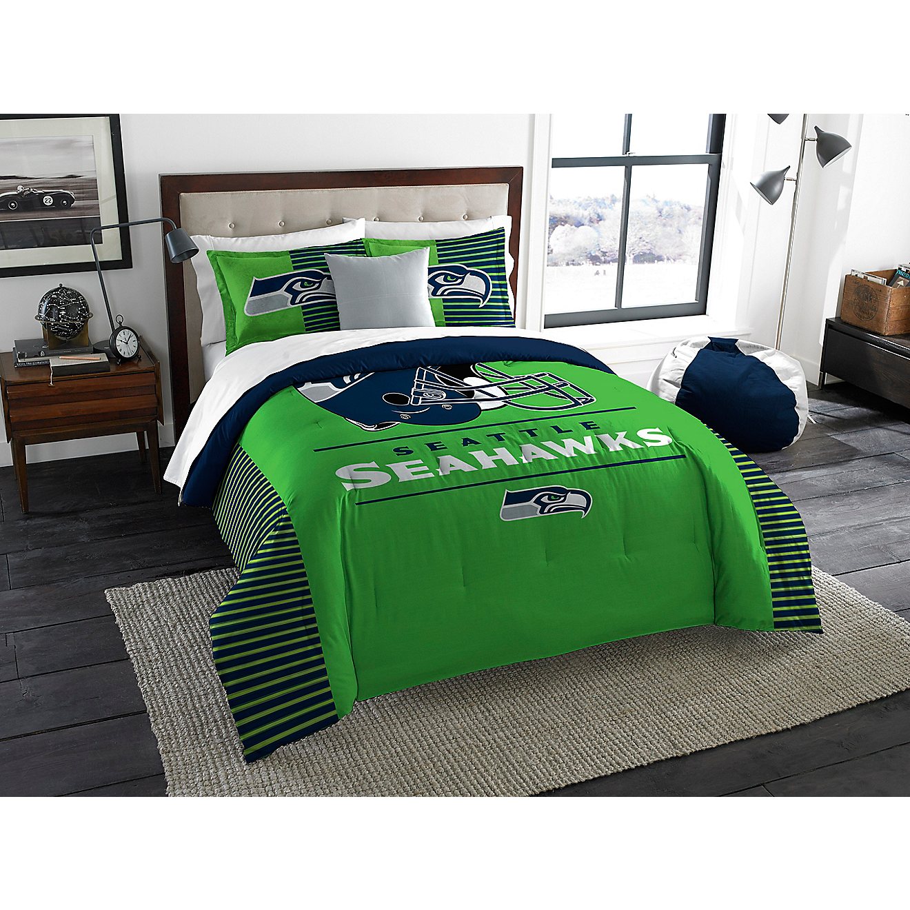 Northwest Seattle Seahawks Draft King Printed Comforter Set                                                                      - view number 1