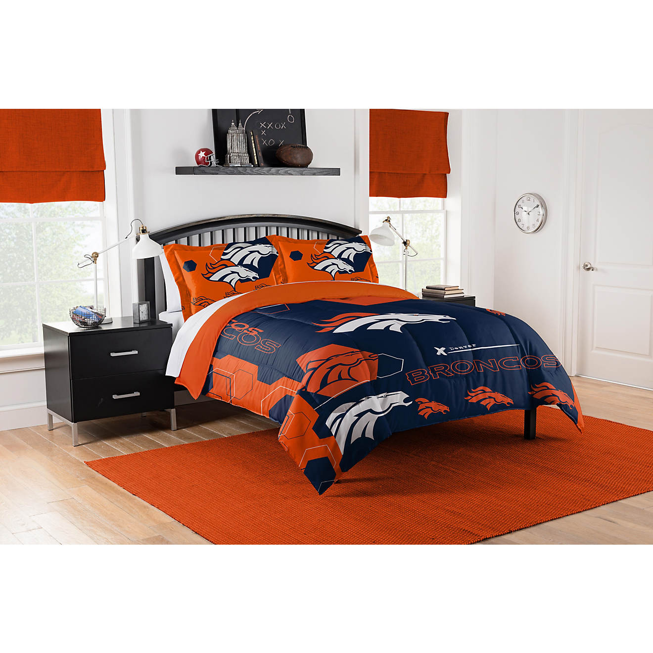 Northwest Denver Broncos Hexagon King Comforter Set                                                                              - view number 1