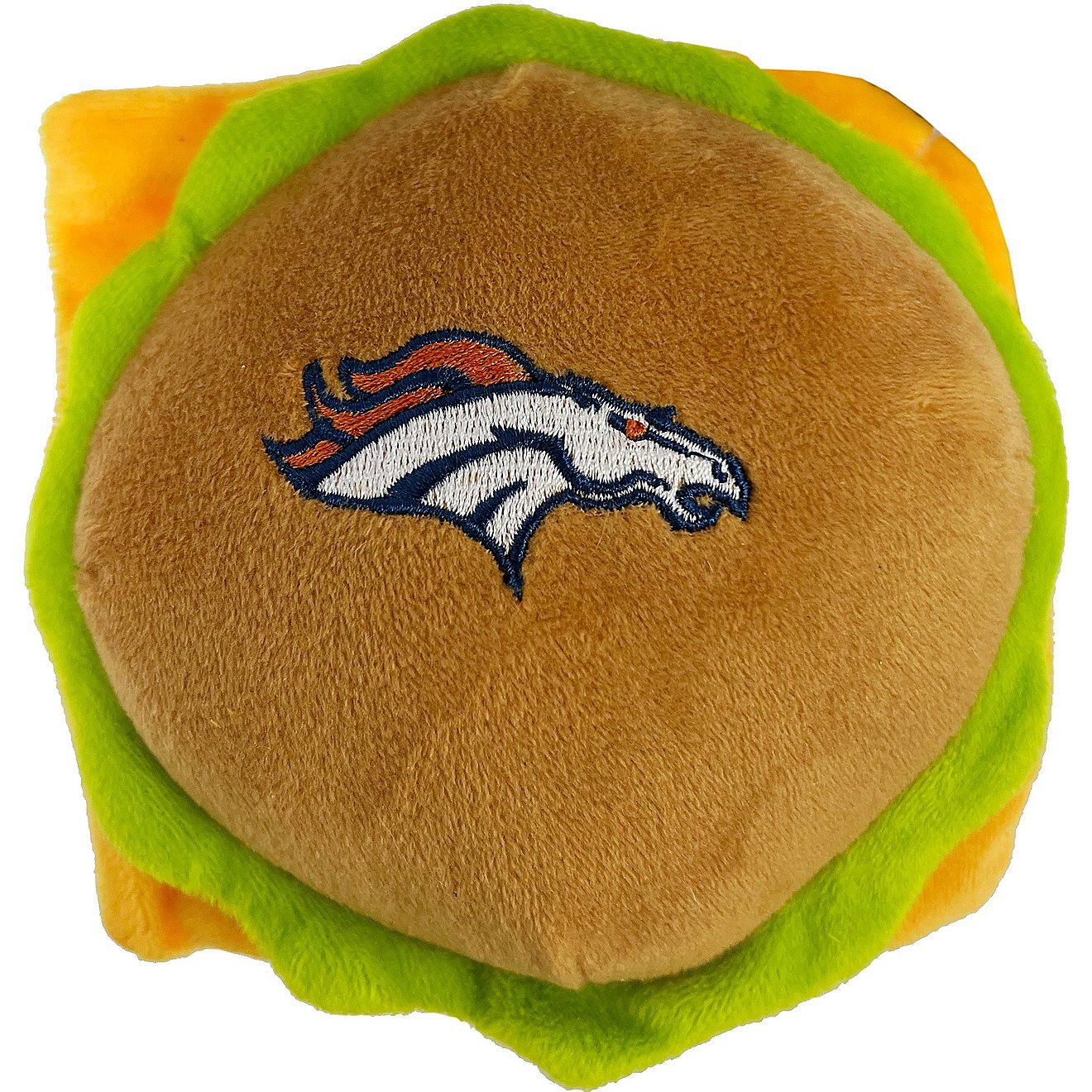 Pets First Denver Broncos Hamburger Dog Toy                                                                                      - view number 1