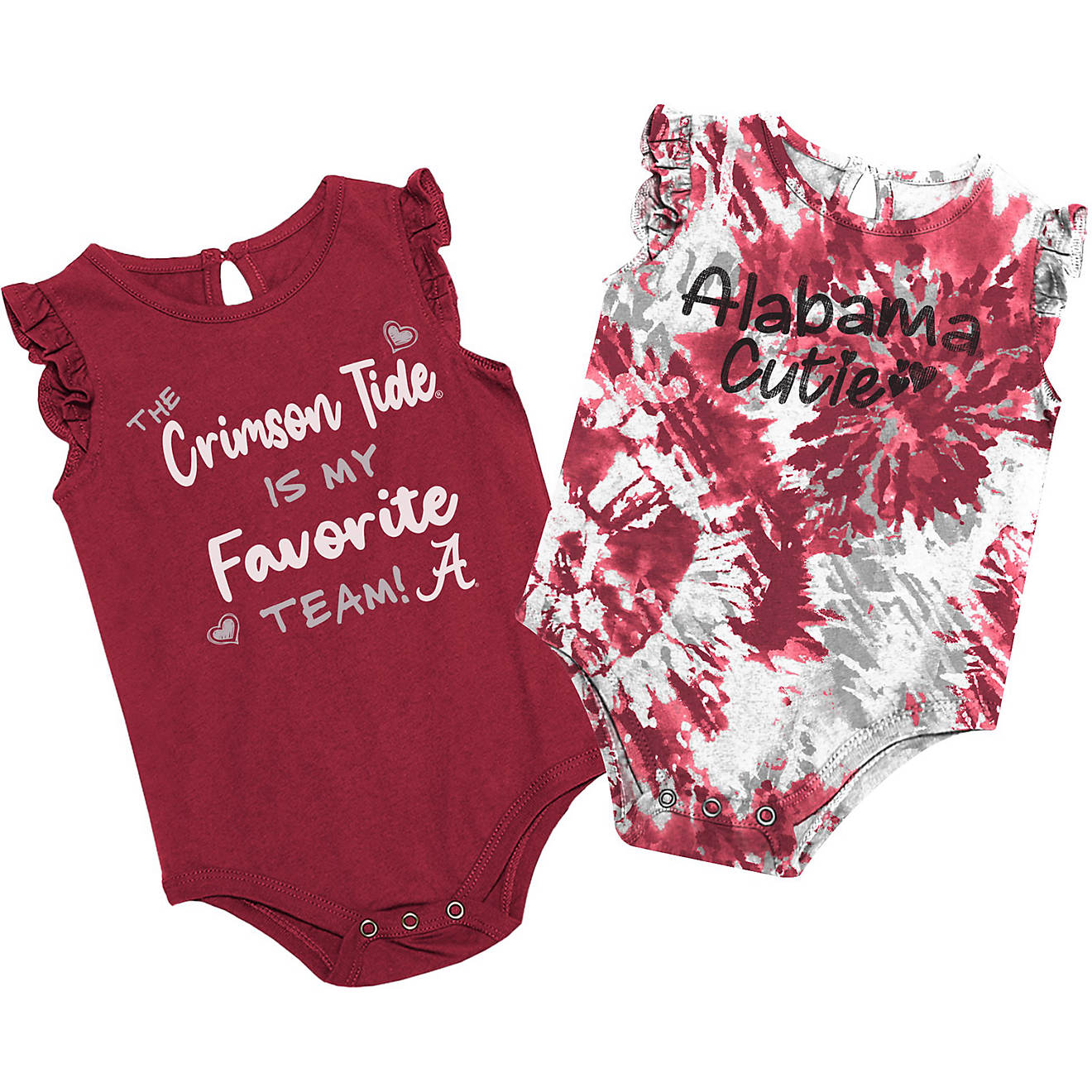 Colosseum Athletics Infant Girls' University of Alabama 2 Bits Onesies 2-Pack                                                    - view number 1