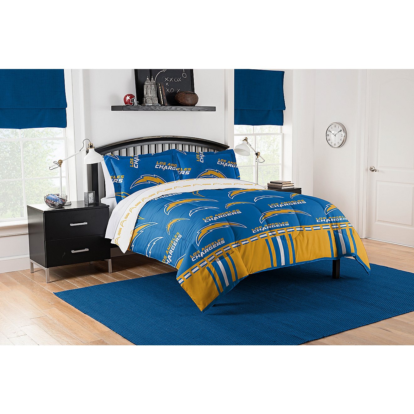 Northwest Los Angeles Chargers Rotary Queen Bed In a Bag Set                                                                     - view number 1
