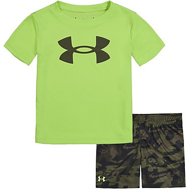 Under Armour Boys' 4-7 Woodland Big Logo T-shirt and Camo Shorts Set