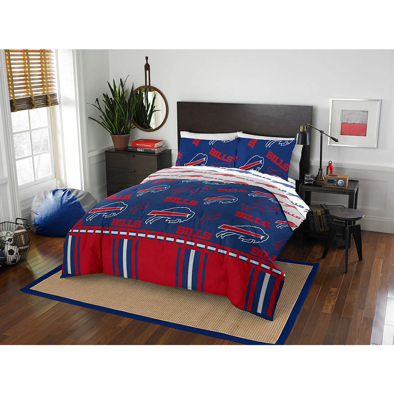 Northwest Buffalo Bills Rotary Queen Bed In a Bag Set                                                                            - view number 1