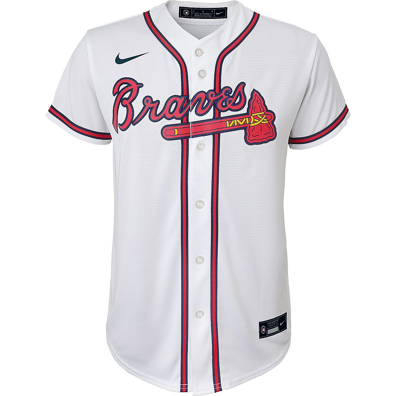Nike Youth Atlanta Braves Ronald Acuna Jr. Home Replica Jersey                                                                   - view number 2