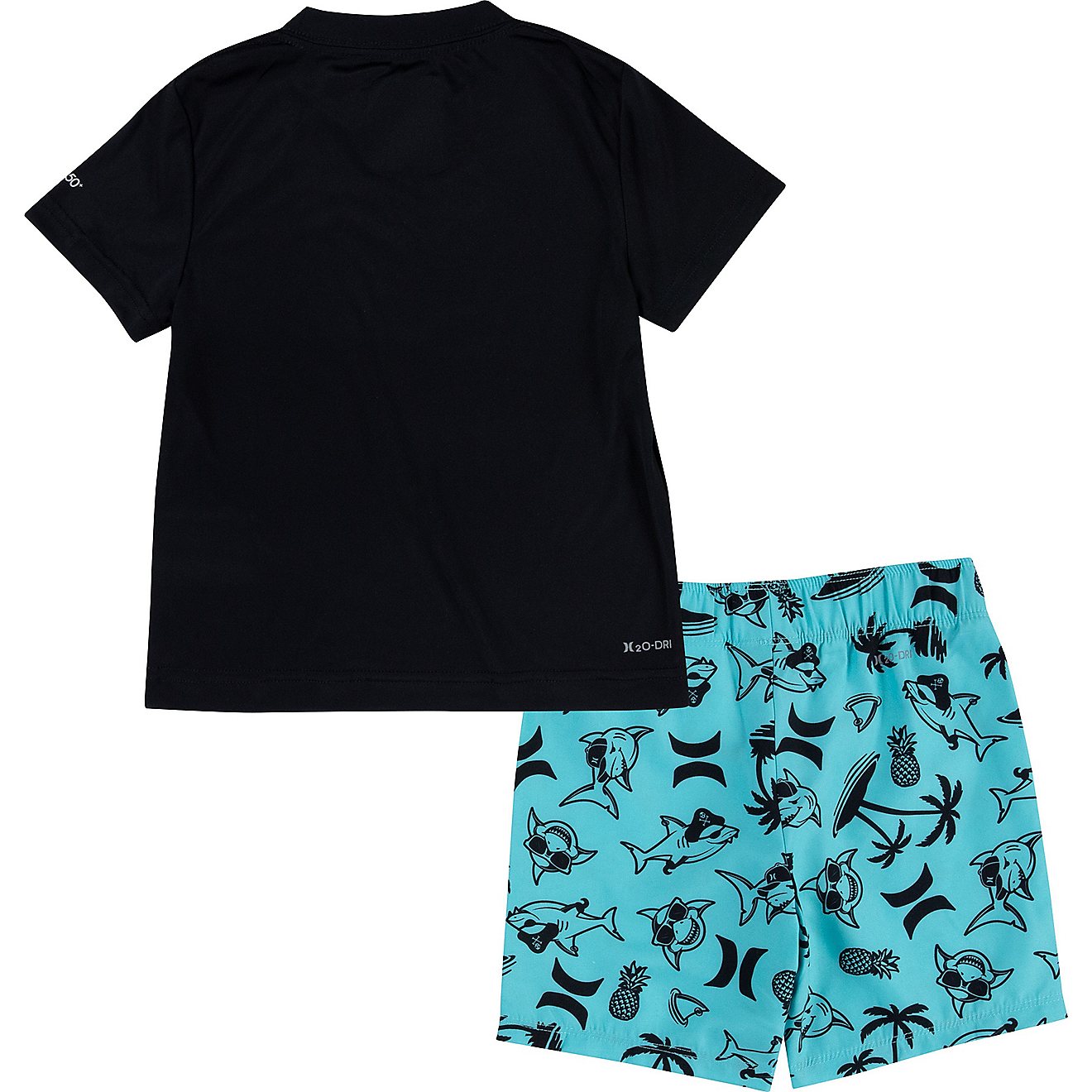 Hurley Boys' Shark Paradise Swim Shirt and Shorts Set                                                                            - view number 2