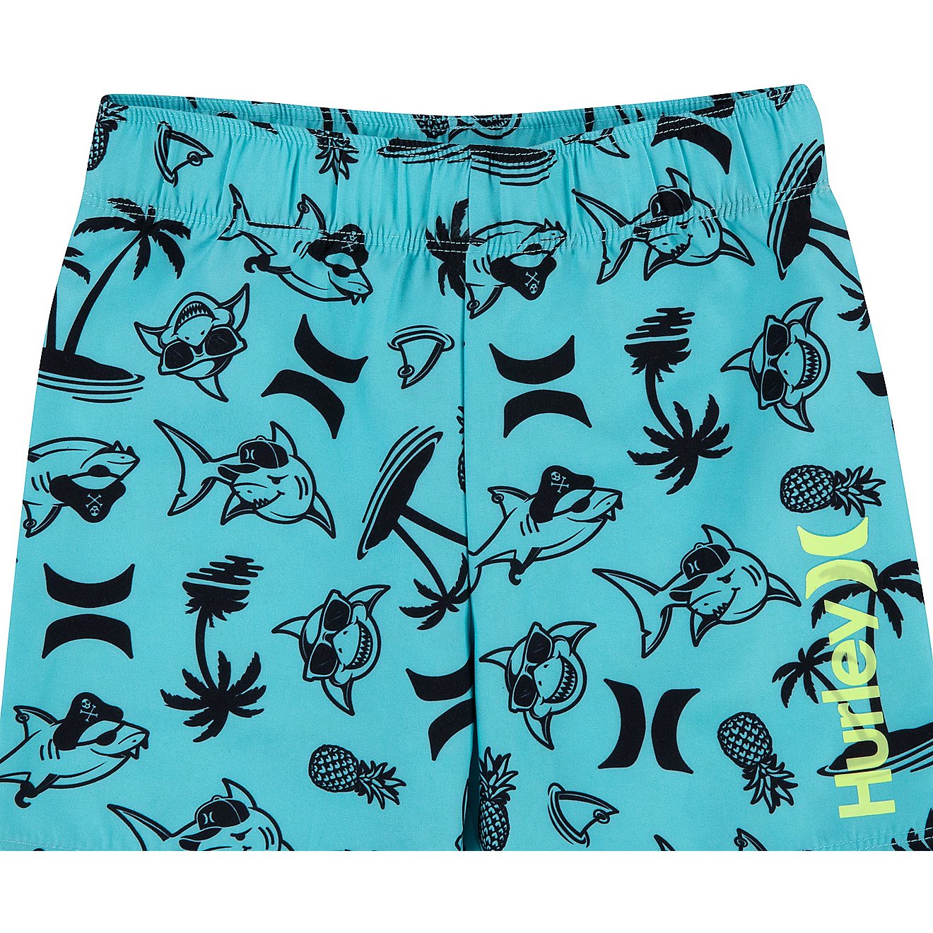 Hurley Boys' Shark Paradise Swim Shirt and Shorts Set                                                                            - view number 4