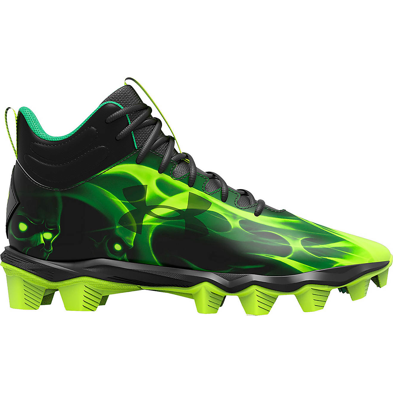Under Armour Boys' Spotlight Franchise RM Jr Slime Football Cleats                                                               - view number 1
