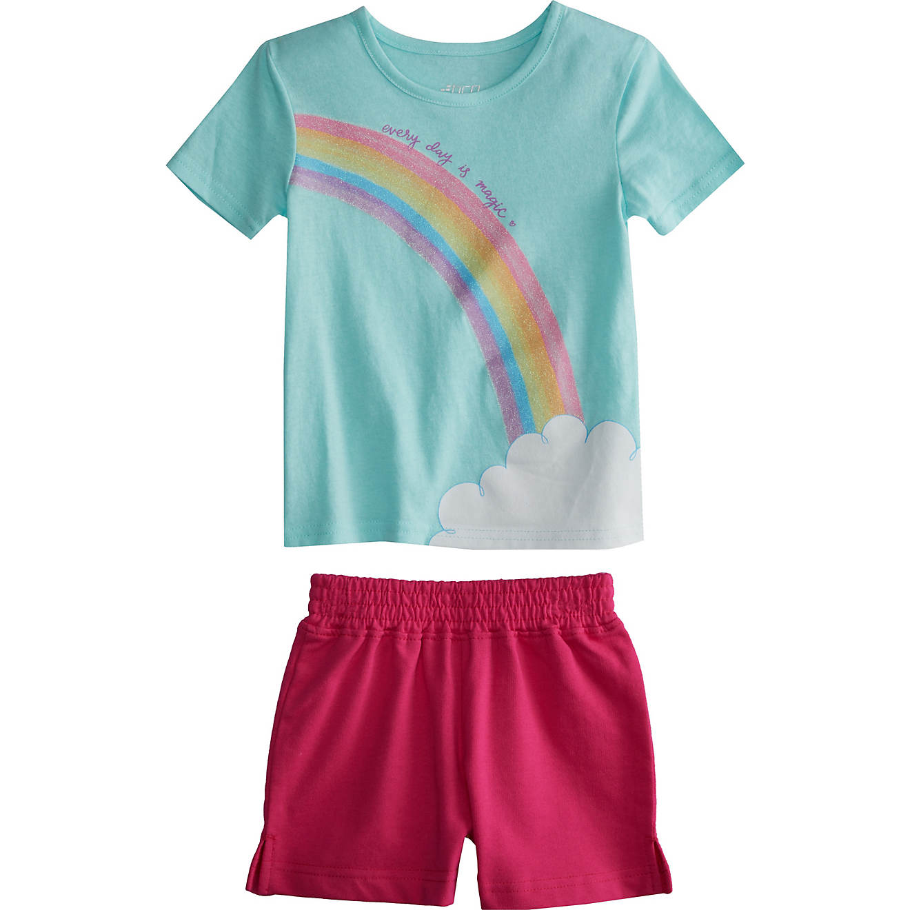 BCG Toddler Girls' Rainbow FT T-shirt and Shorts Set                                                                             - view number 1