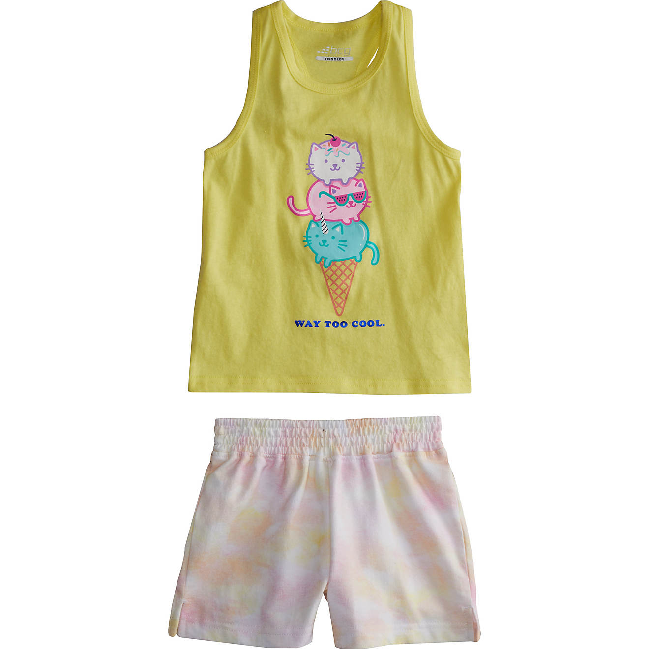 BCG Toddler Girls' Tie-Dye FT Tank and Shorts Set                                                                                - view number 1
