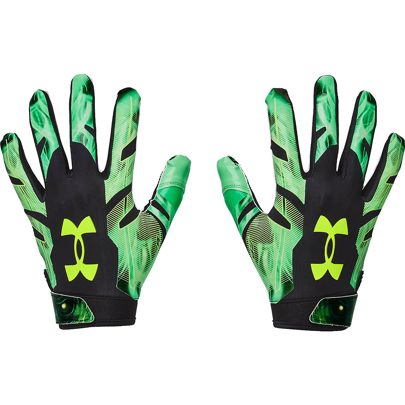 Under Armour Adults' F8 Slime Football Gloves                                                                                    - view number 1