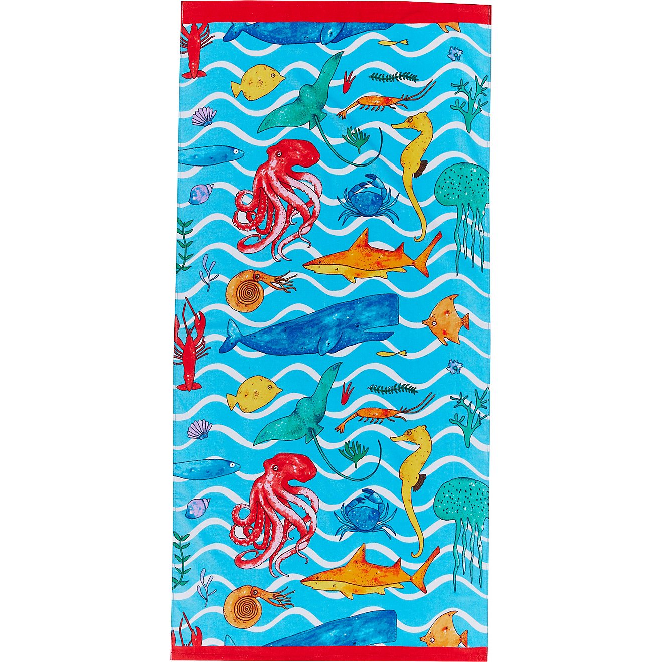O'Rageous 28 in x 60 in Sea Creatures Beach Towel                                                                                - view number 1