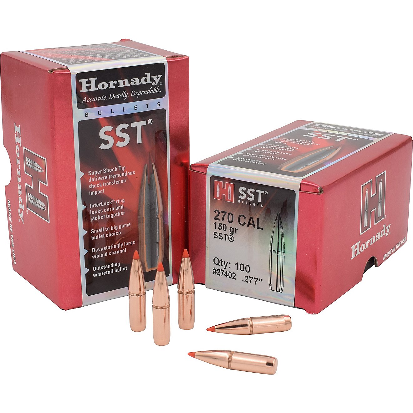Hornady SST 270 Win .277 150-Grain Rifle Reloading Bullets - 100-Rounds                                                          - view number 1
