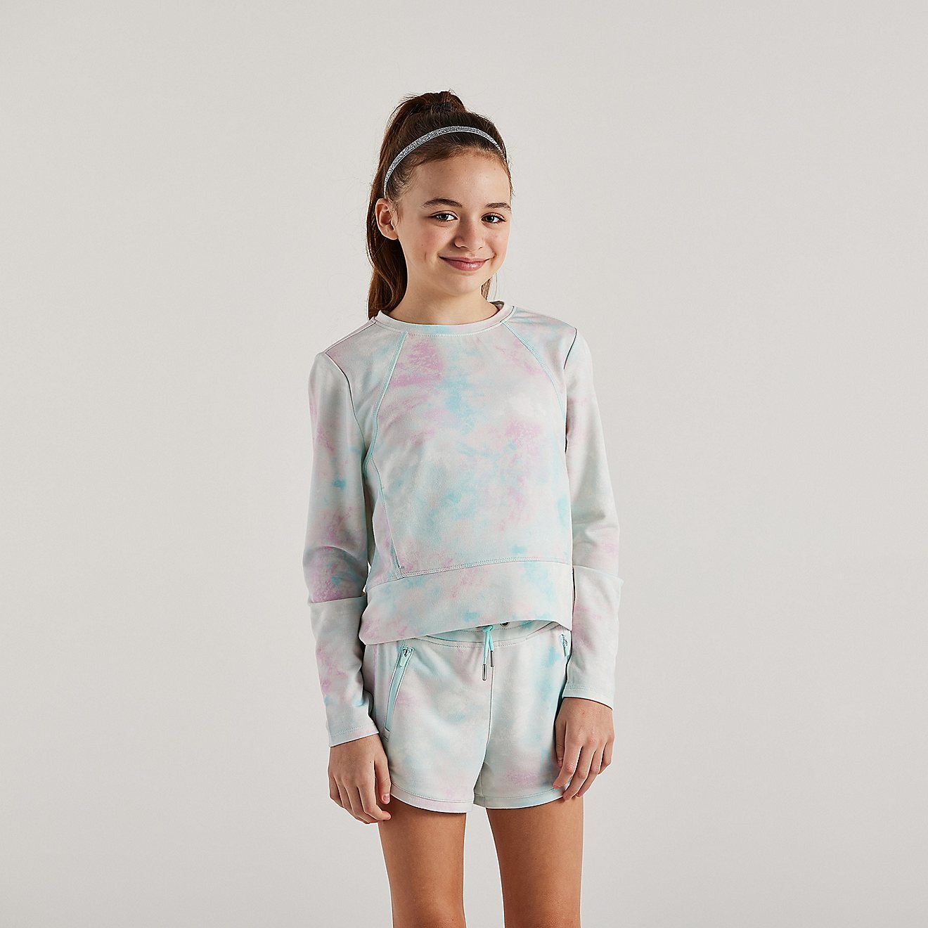 Freely Girls' French Terry Crew Neck Pullover Sweatshirt                                                                         - view number 1
