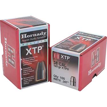 Hornady XTP 357 Mag 125-Grain Reloading Bullets - 100 Rounds                                                                    