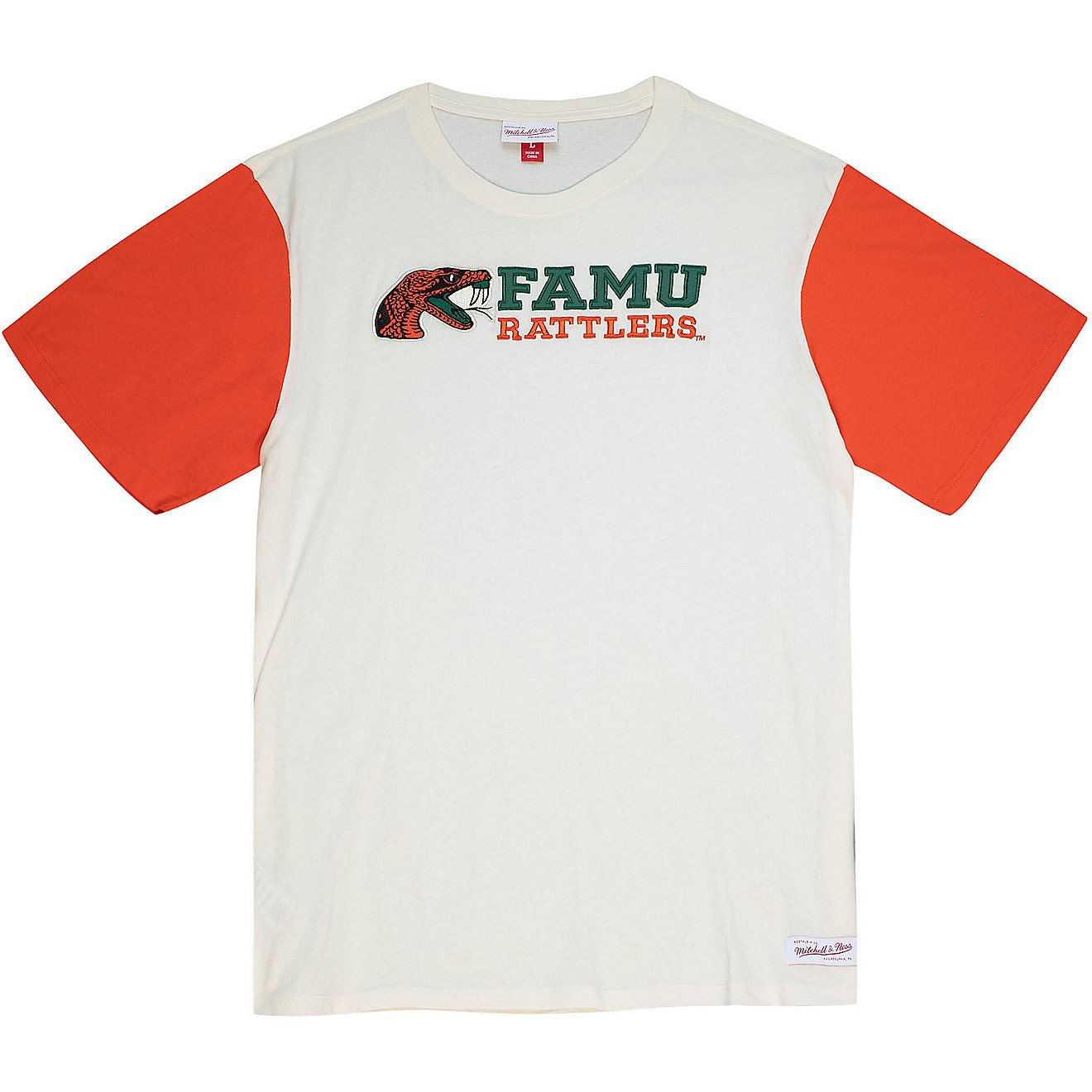 Mitchell & Ness Men's Florida A&M University Color Block Short Sleeve T-shirt                                                    - view number 1