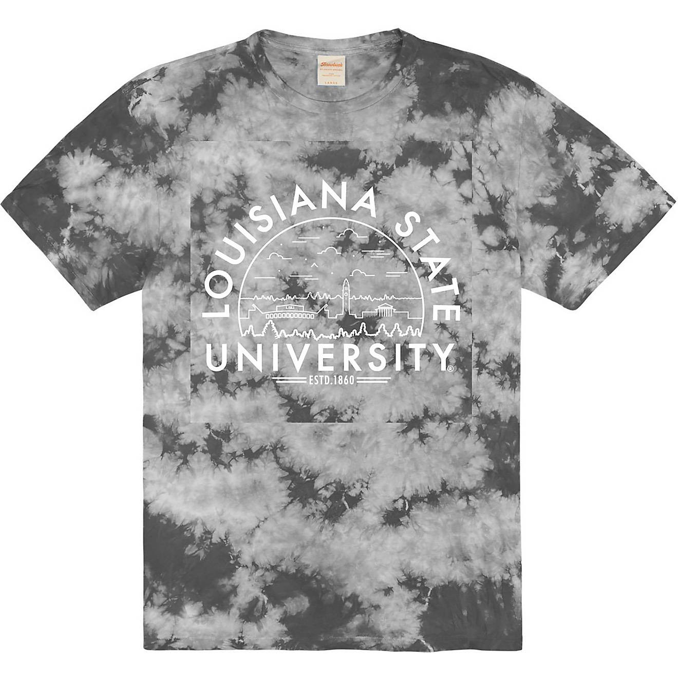 Uscape Apparel Men's Louisiana State University Black Crystal Tie-Dye T-shirt                                                    - view number 1